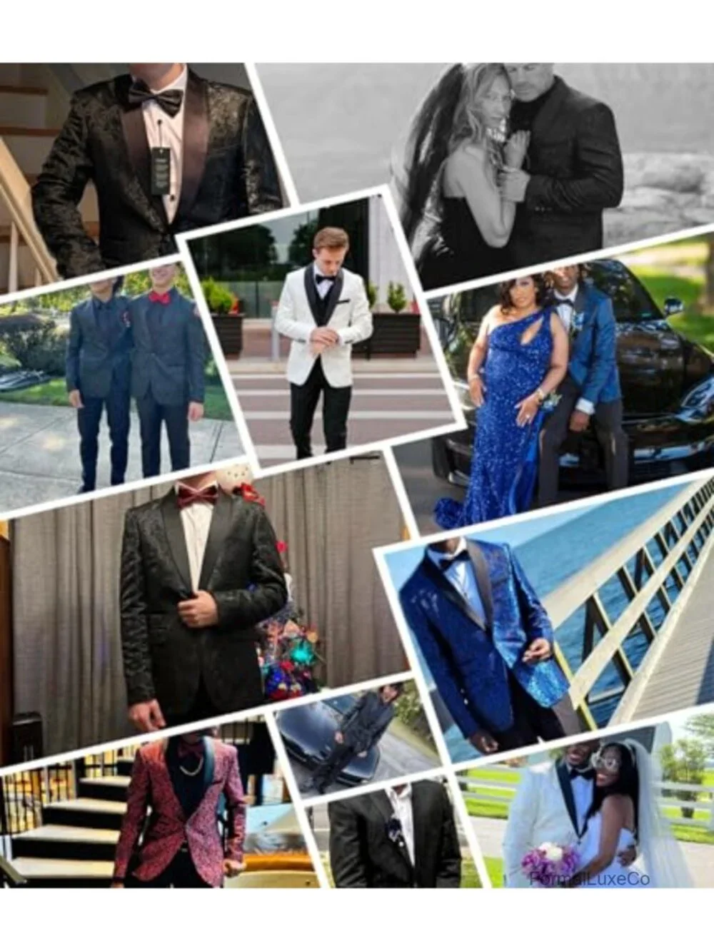 Men's Floral Tuxedo Jacket Slim Fit Prom Wedding Party 1 Button Shawl Lapel